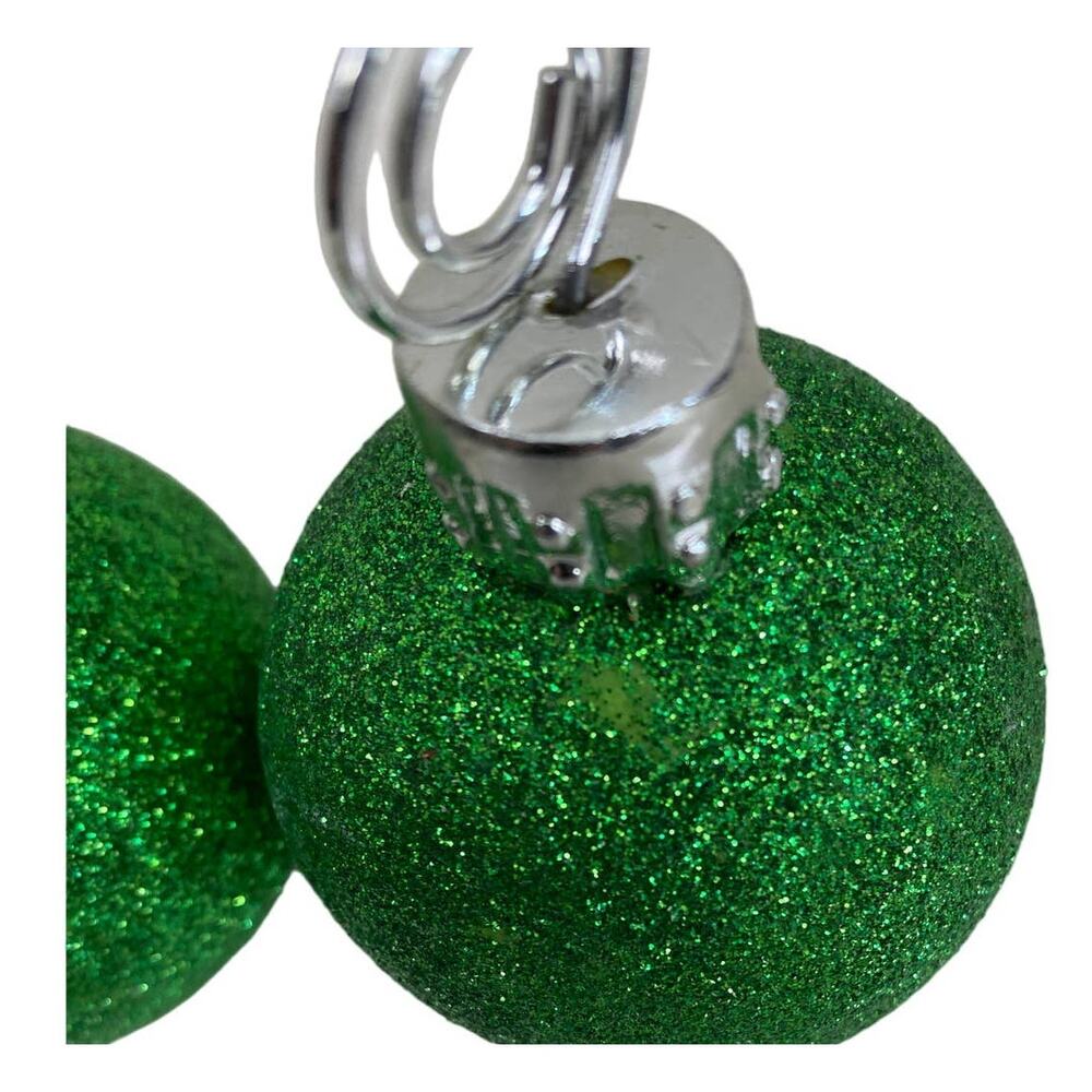 Green Christmas Ball Ornamental Home Decor Glitter Place Holders Recipe Pictures - Picture 5 of 7